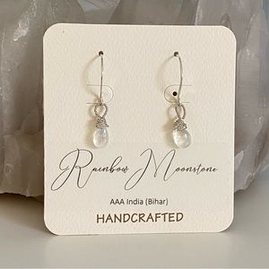 AAA Rainbow Moonstone from India with Sterling Silver